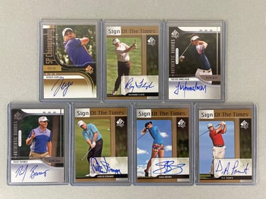 7 - 2012 SP Authentic Golf Signed Cards with Sergio Garcia 23/25, and More
