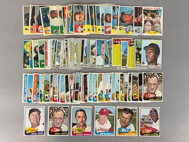 85+ 1960, 65, and 70 Topps Baseball High-Grade Cards with HOFs, Stars, and High Numbers