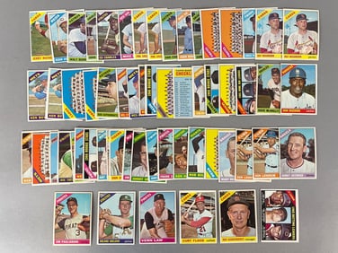 60+ 1966 Topps Baseball High-Grade Cards with HOFs and Stars