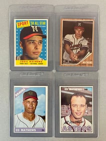 4 - 1958 - 67 Topps Eddie Mathews Cards