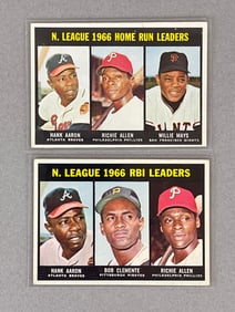 1967 Topps N.L. HR and RBI Leaders Cards #242 and 244