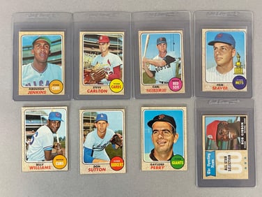 8 - 1968 Topps Baseball HOFs Cards with Seaver