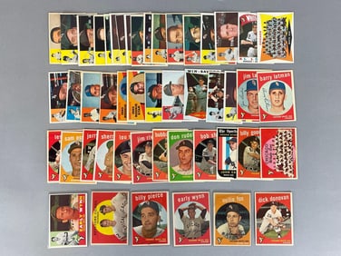 48 - 1959 - 60 Topps Chicago White Sox Cards with HOFs, Stars, and Rookies