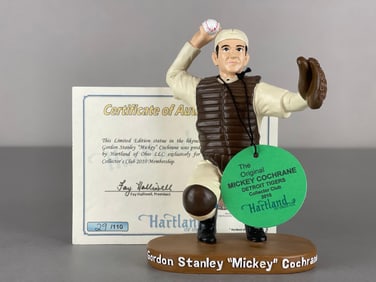 2010 Hartland Collectors Club Gordon Stanley Mickey Cochrane Figurine Statue 29/110