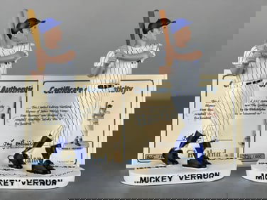 2 - 2008 Hartland Mickey Vernon Figurine Statues with 1 Signed /500