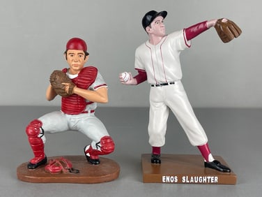 2 - Hartland Johnny Bench and Enos Slaughter Figurine Statues /116