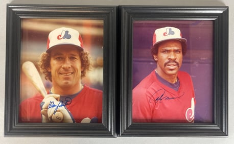 Gary Carter and Andre Dawson Signed 8x10 Photos