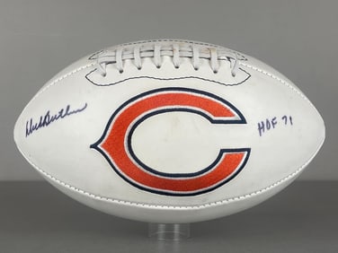 Dick Butkus Signed Chicago Bears Stat Ball with JSA COA