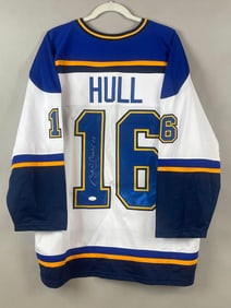 Brett Hull Signed St Louis Blues Hockey Jersey with JSA COA