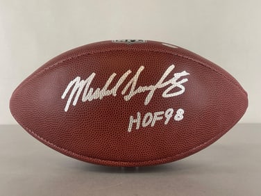 Mike Singletary Signed Wilson Football with COA Sticker