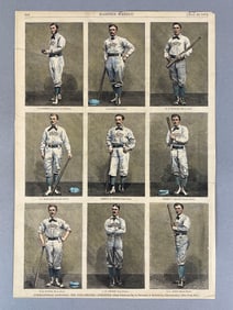 1874 Harpers Weekly Philadelphia Athletics Team with Adrian Cap Anson