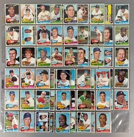 79 - 1965 Topps Baseball Cards with High Numbers, Stars, and Single Prints