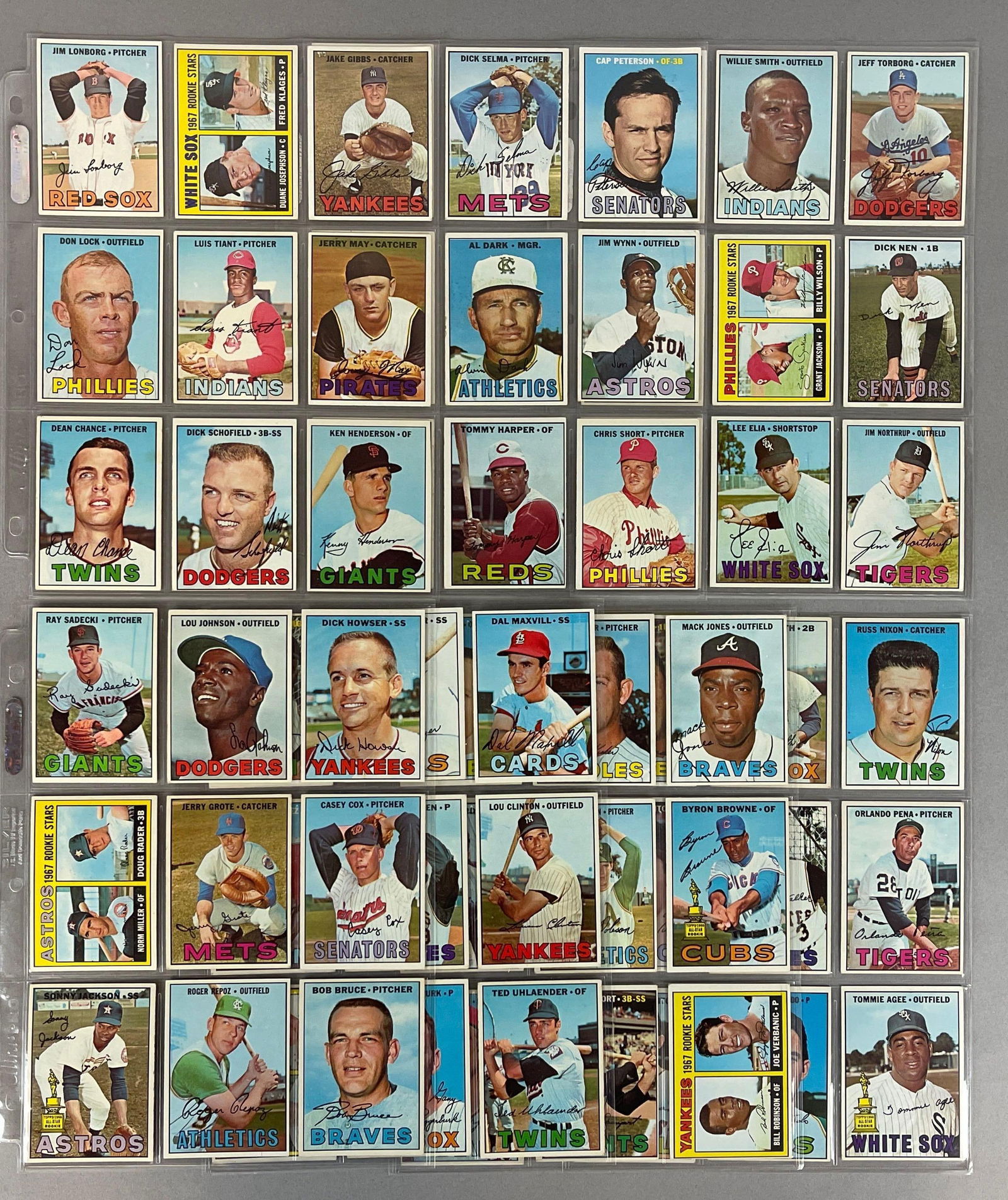 65 - 1967 Topps Baseball Cards with Stars and Rookies (1 of 8)