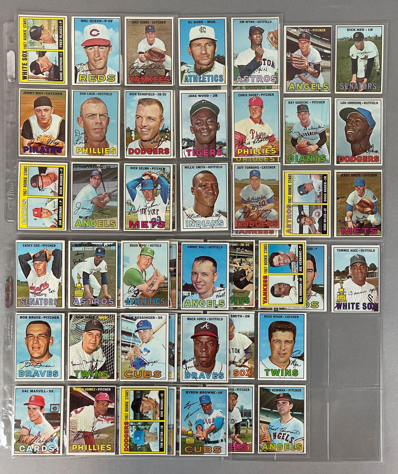 57 - 1967 Topps Baseball Cards with STars and Rookies (1 of 7)