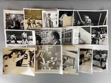 15 - 1950s - 70s Original Hockey Photos with Stanley Cup