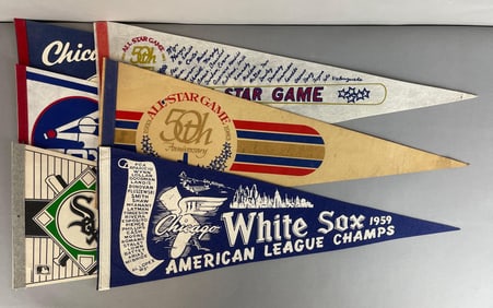 1959 Chicago Sox A.L. Champs Pennant + 5 - Other White Sox and All-Star Pennants