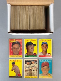 215+ 1958 Topps Baseball Cards with HOF, Rookies, and Stars