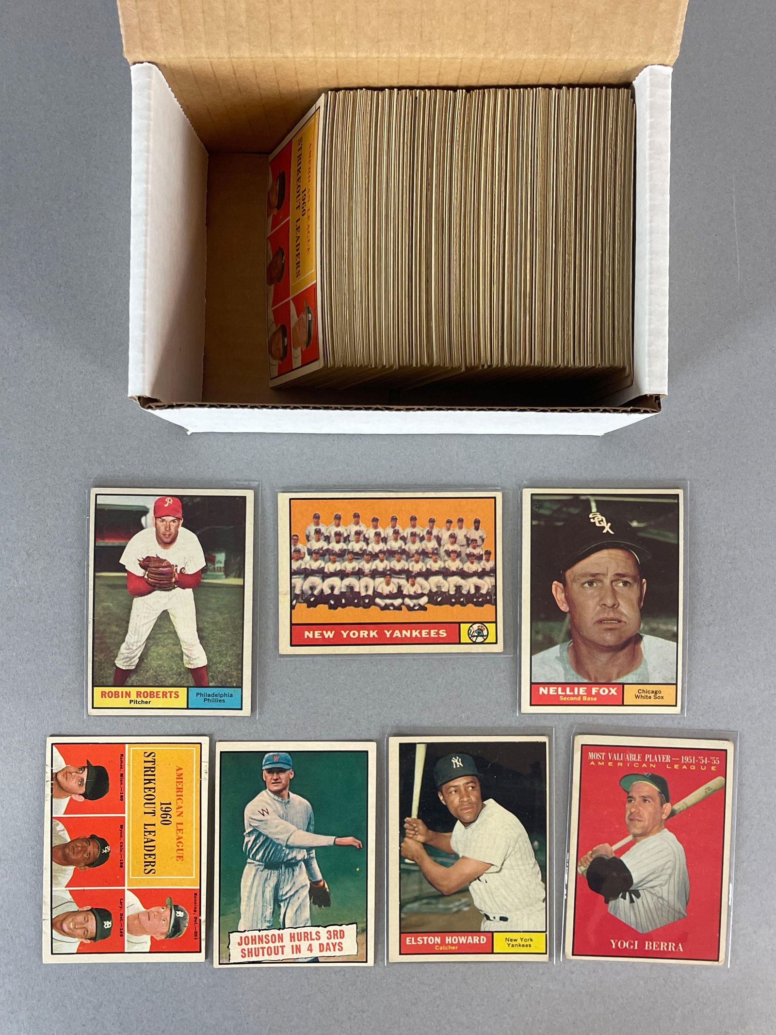 220+ 1961 Topps Baseball Cards with HOFs (1 of 3)