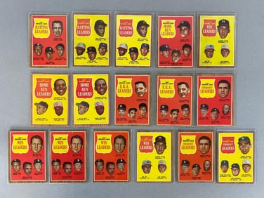 16 - 1962 Topps Baseball Leaders Cards - Full of HOFs