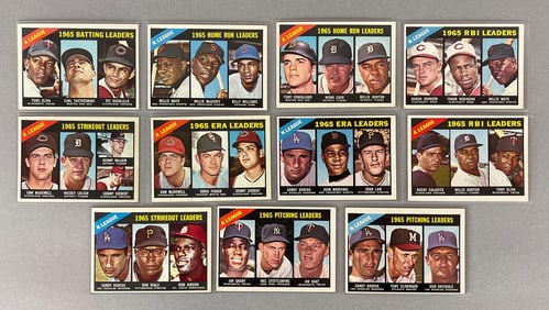 11 - 1966 Topps Baseball Leaders Cards #216 - 226