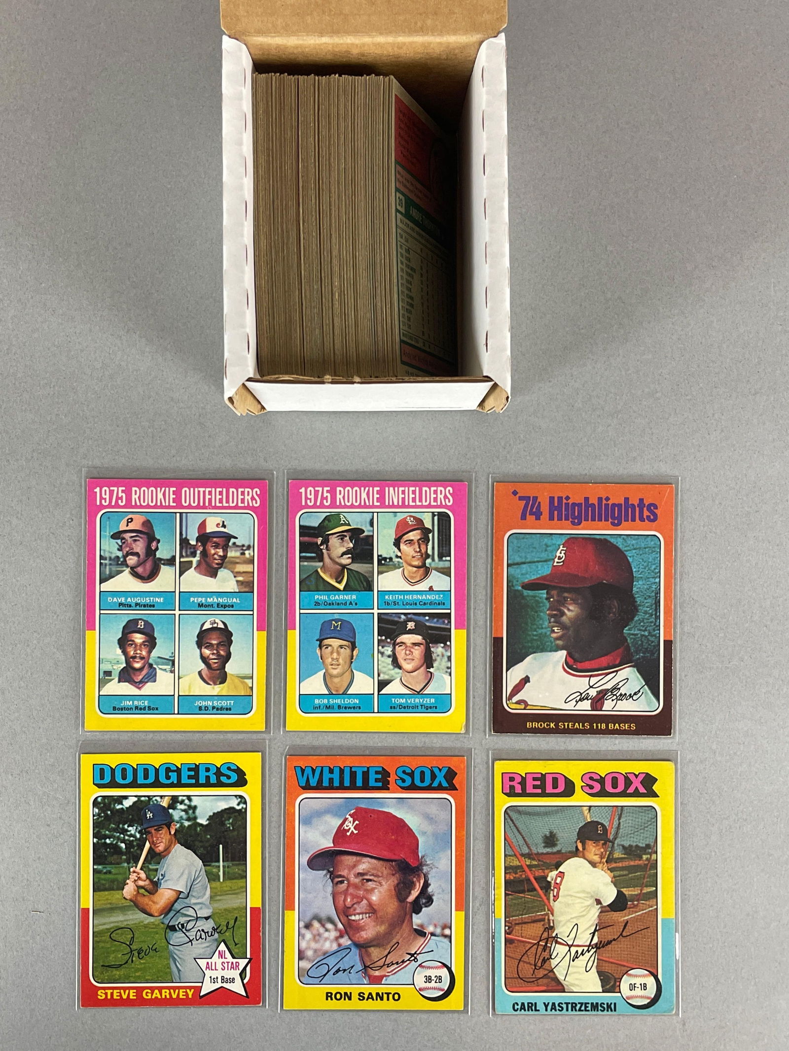 100 - 1975 Topps Baseball Cards with HOFs, Stars, and Rookies (1 of 2)
