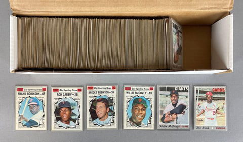 500+ 1970 Topps Baseball Cards with HOFs Stars, and Rookies