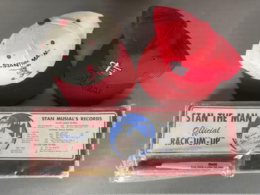 Stan Musial Signed Hat with Other Stan Musial Collectables