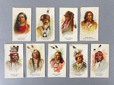 9 - 1888 Allen And Ginter American Indian Chief Cards - Blank Backs
