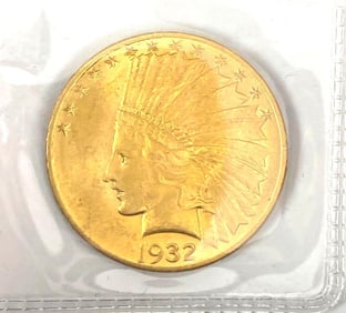 1932 US $10 Indian Head Gold Coin