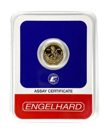 Engelhard The American Gold Prospector 1/10th oz .999 Fine Gold Round