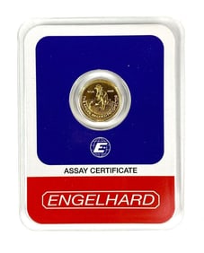 Engelhard The American Gold Prospector 1/10th oz .999 Fine Gold Round