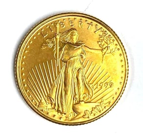 1999 US $5 1/10th oz American Gold Eagle