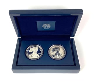 2012 US Mint American Silver Eagle San Francisco Two Coin Silver Proof Set