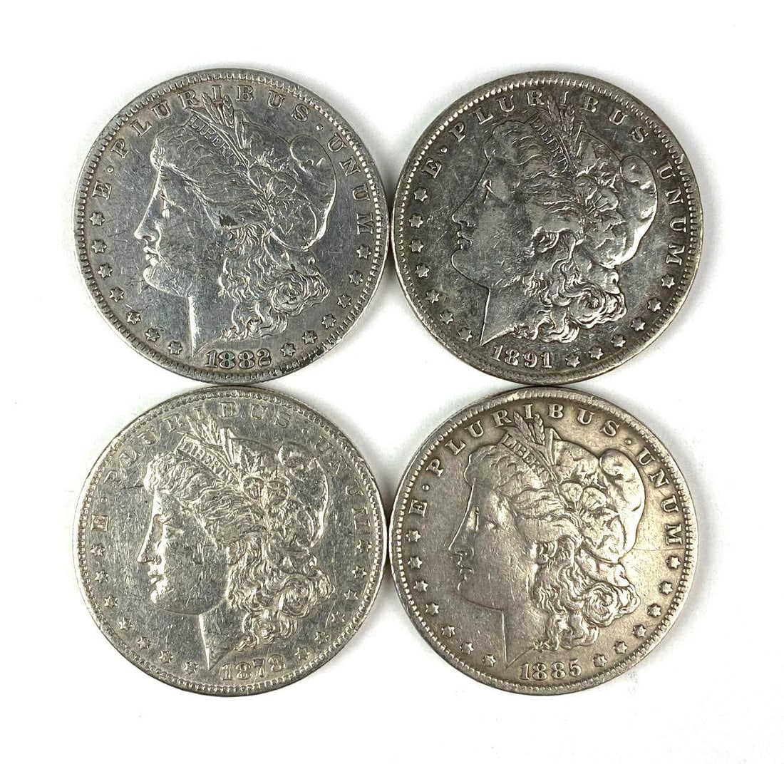 Group of 4 US Morgan Silver Dollars (1 of 2)