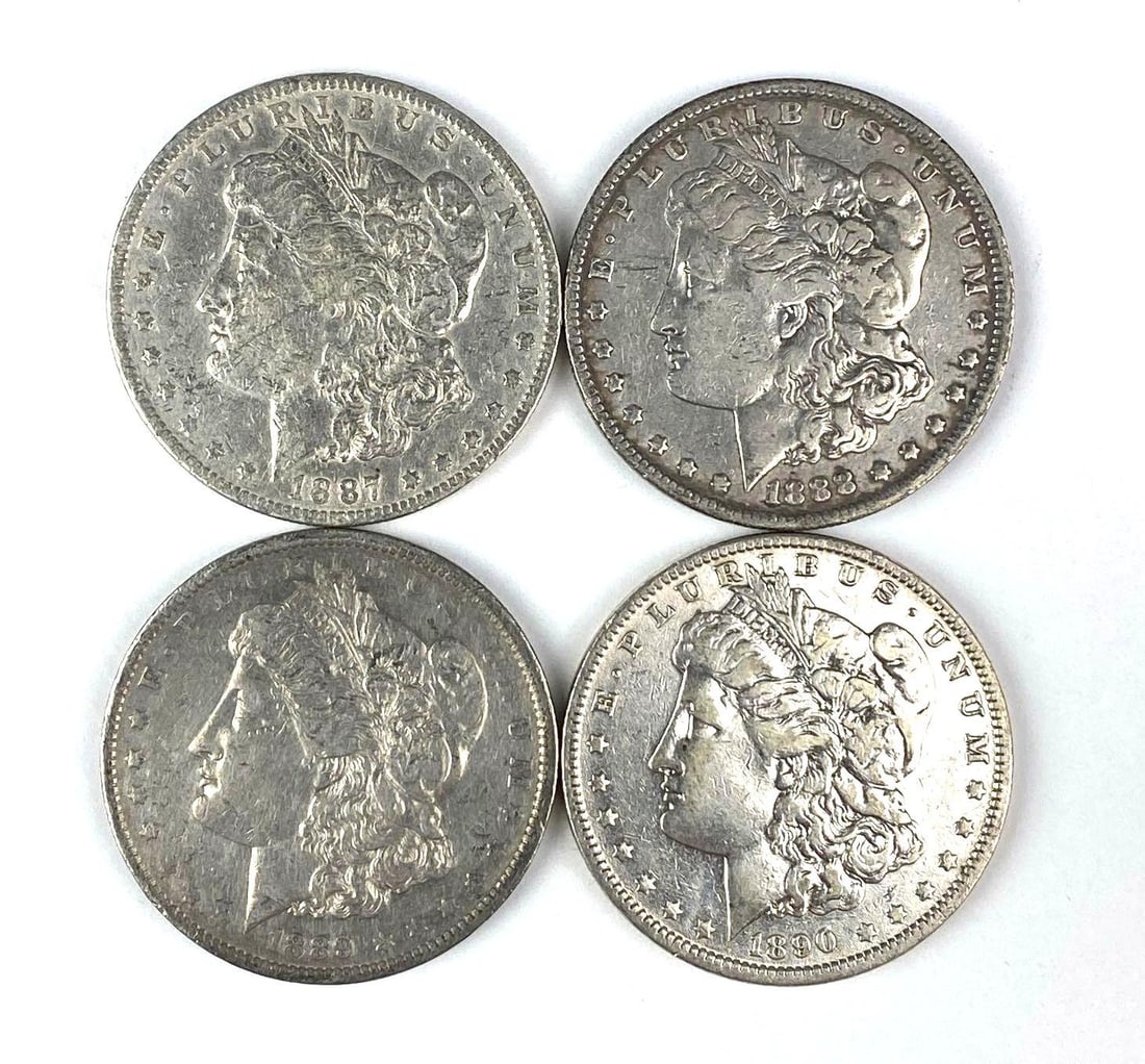 Group of 4 US Morgan Silver Dollars (1 of 2)