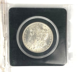 1885 O US Morgan Silver Dollar AGA Graded MS 64/64