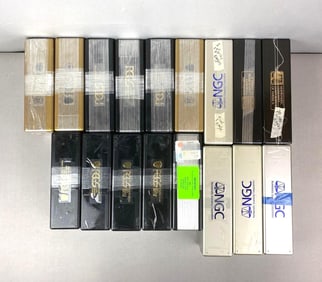 Group of 17 Empty Plastic Coin Slab Boxes