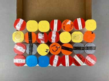 Group of 28 Empty Coin Tubes