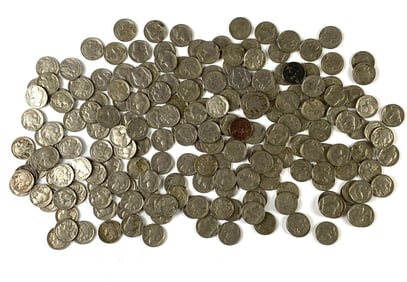 large Group of US Buffalo Nickels