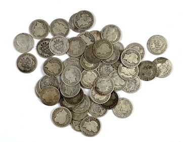 Group of Silver Barber Dimes