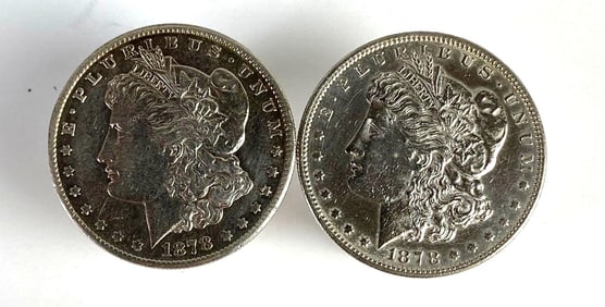 Group of 2 1878 Us Morgan Silver Dollars