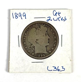 1899 Barber Silver Half Dollar