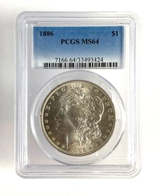 PCGS Graded 1886 Morgan Dollar MS64