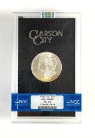 NGC Graded 1883 CC Morgan Dollar MS63