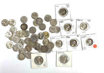 Group of 40+ Washington Silver Quarters