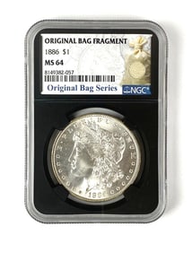 1886 US Morgan Silver Dollar $1 NGC Graded MS64