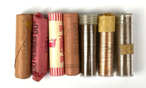 Group of 7 Rolls of 50 Lincoln Head Cents
