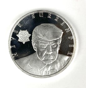Trump Never Surrender 1 oz .999 Fine Silver Round