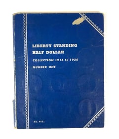 Complete 1st Book 35 US Liberty Standing Half Dollars in a Whitman Album