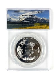 2015 US Mint ATB 5 oz Silver Kisatchie NF ANACS MS69